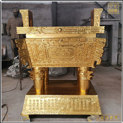 廠(chǎng)家定做銅鼎雕塑擺件