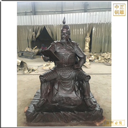 銅雕關二爺?shù)袼? title=